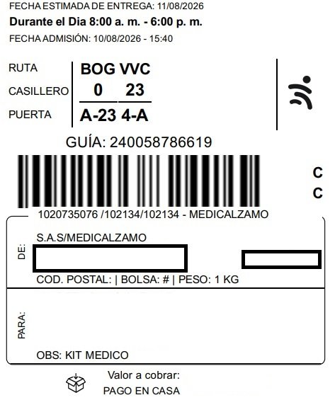 GALERÍA 2 — Guía de envío